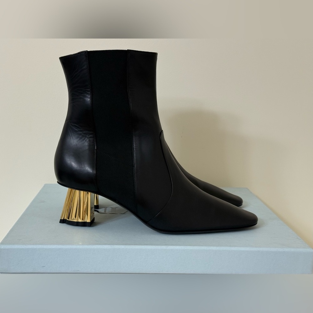 LANVIN Black Ankle Boots SIZE FR 41 (US 9)